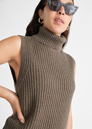 & Other Stories + Turtleneck Wool Knit Vest