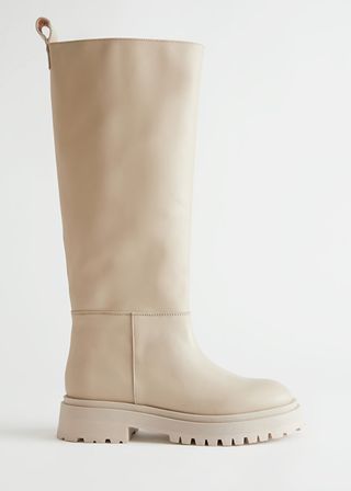 & Other Stories + Chunky Sole Tall Leather Boots