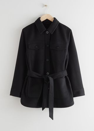 & Other Stories + Belted Overshirt Jacket