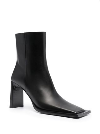 Balenciaga + Square-Toe Ankle-Length Boots
