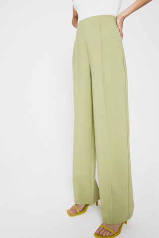 Warehouse + Relaxed Clean Front Wide Leg Trouser