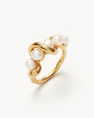 Missoma + Molten Pearl Twisted Ring