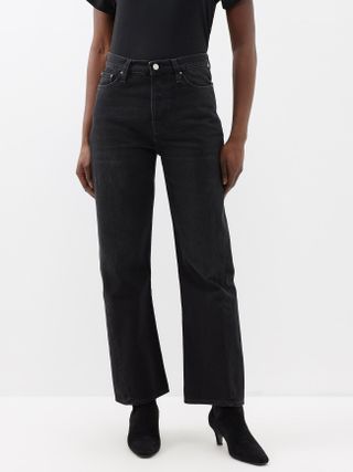 Toteme + Twisted-Seam High-Rise Organic-Cotton Jeans