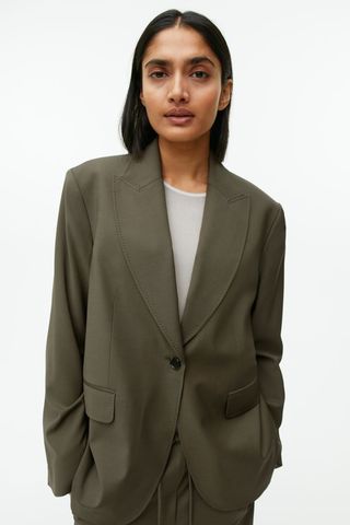 Arket + Relaxed Wool-Blend Blazer