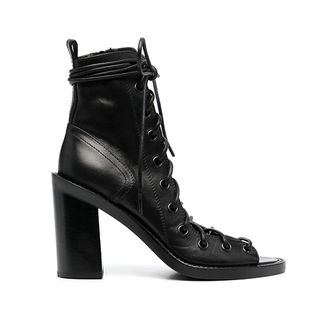Ann Demeulemeester + Lace Up Leather Boots