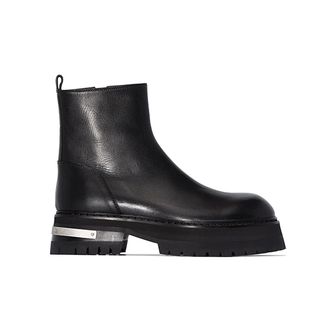 Ann Demeulemeester + Zip-Up Chunky Ankle Boots