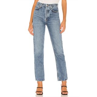 Agolde + ‘90s Pinch Waist High Rise Straight Jeans in Navigate