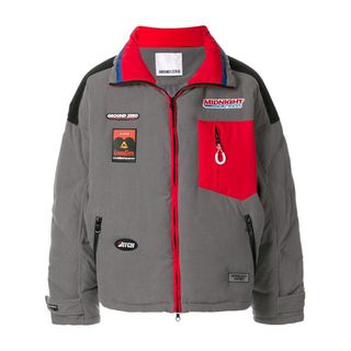 Ground Zero + Logo Patch Zip-Front Jacket