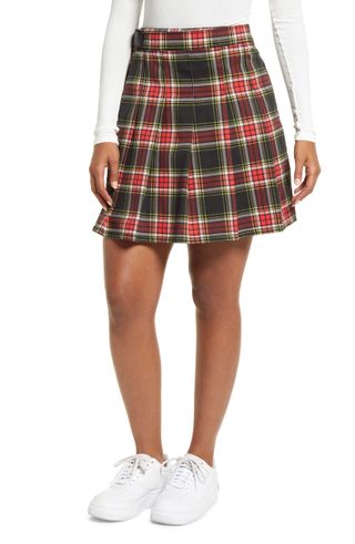 BP + Pleated Cotton Twill Skirt