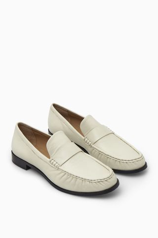 COS + Leather Loafers in Off-White