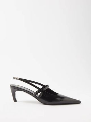 Toteme + The Sharp 50 Patent-Leather Slingback Pumps