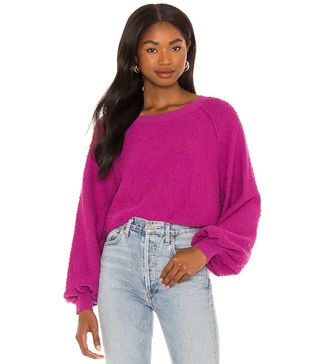 Free People + Found My Friend Pullover in Wild Aster
