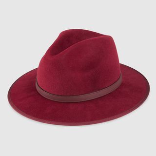 Gucci + Felt Hat With Leather Detail