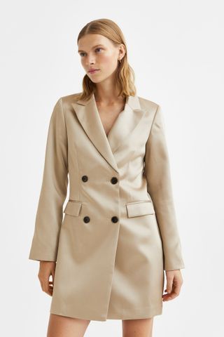 H&M + Double-Breasted Blazer Dress
