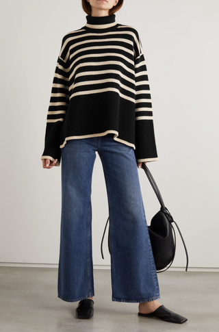 Totême + Oversized Striped Wool Sweater