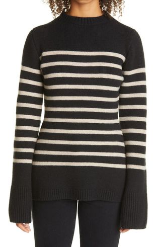Khaite + The Lou Breton Stripe Cashmere Sweater