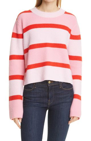 La Ligne + Bold Tonal Stripe Wool & Cashmere Sweater