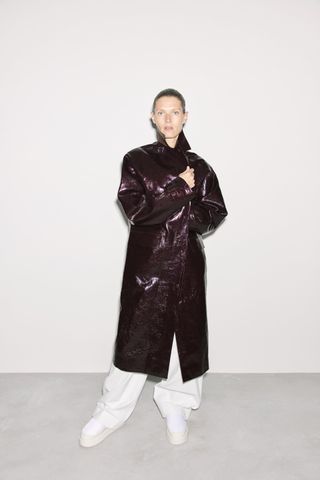 Zara + Kassl Coated Long Coat Limited Edition