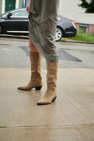Zara + Split Leather Cowboy Boots