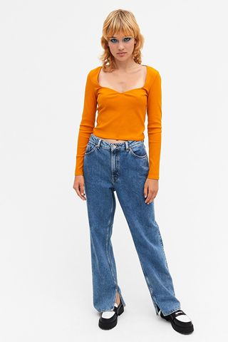 Monki + Sweetheart Neck Top