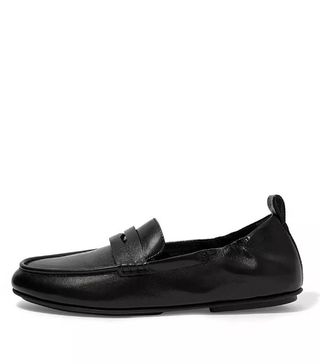 FitFlop + Allegro Metallic Leather Penny Loafers