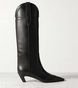 Khaite + Dallas Leather Knee Boots