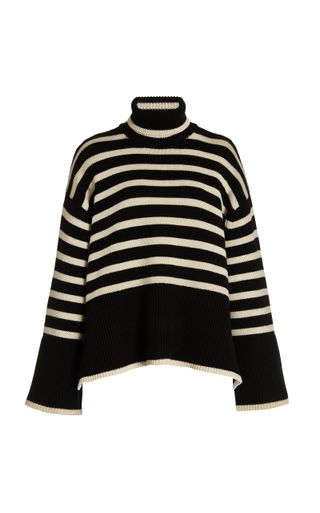 Totême + Signature Striped Wool-Blend Turtleneck Sweater