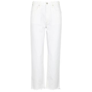 Citizens of Humanity + Daphne White Straight-Leg Jeans