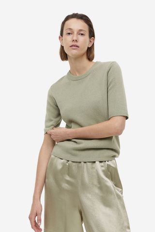 H&M + Knitted Cashmere Top