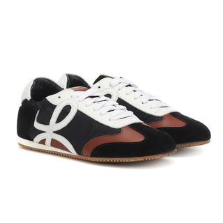 Loewe + Ballet Runner Nylon and Leather Sneakers