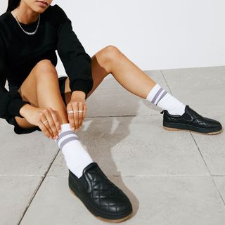 H&M + Quilted Slip-On Shoes