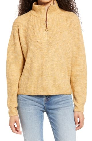 Vero Moda + Plaza High Neck Quarter Zip Sweater