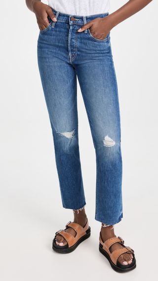 Mother + The Tomcat Ankle Fray Jeans