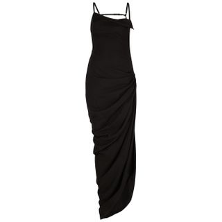 Jacquemus + La Robe Saudade Black Twill Maxi Dress