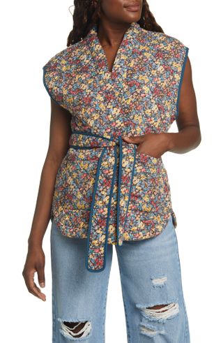 Blanknyc + Floral Quilted Vest