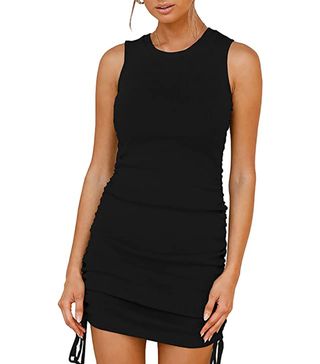 Btfbm + Sleeveless Bodycon Ruched Short Dress