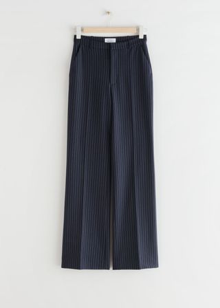 & Other Stories + Fitted Flare Pinstripe Trousers
