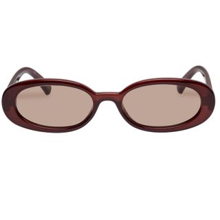 Le Specs + Outta Love Sunglasses in Sangria