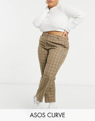 ASOS + Design Curve Check Suit Trouser