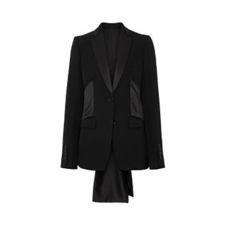 Burberry + Silk Satin Sash Detail Wool Tuxedo Jacket