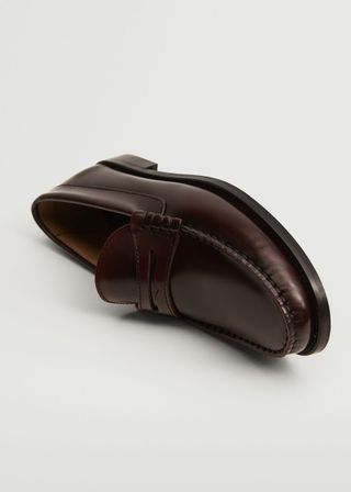 Mango + Leather Penny Loafers