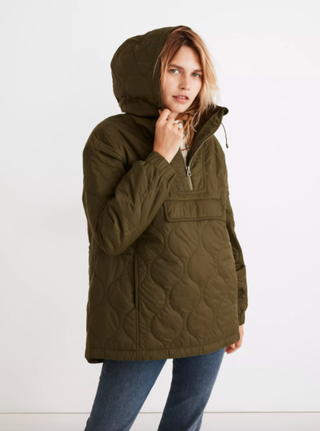 Madewell + Quilted Packable Popover Puffer Jacket