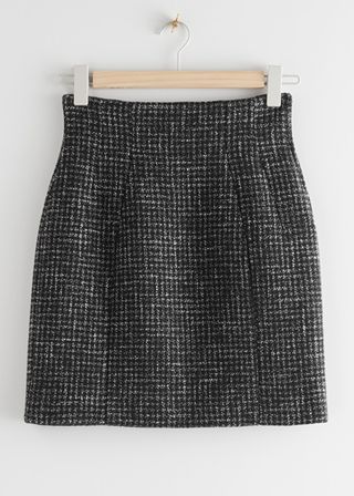& Other Stories + Wool Blend Mini Skirt