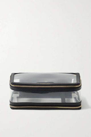 Anya Hindmarch + In-Flight Leather-Trimmed Pvc Cosmetics Case