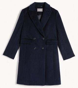 Jaeger + Pure Wool Double Breasted Tailored Coat