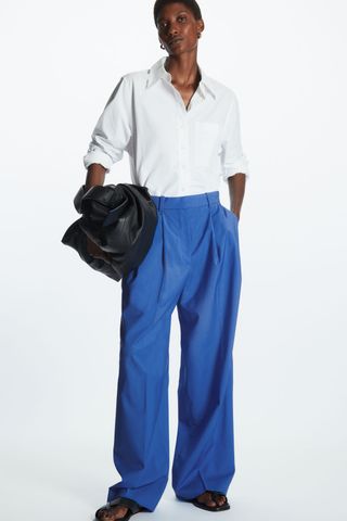 COS + Wide-Leg Pleated Trousers