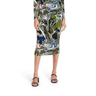 Rachel Comey X Target + Marble Print Textured Knit Pencil Skirt