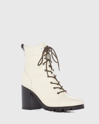 Paige + Christie Boot in Bone Leather