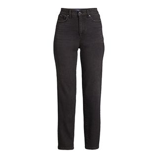 Scoop + High-Rise Ankle Straight Jeans