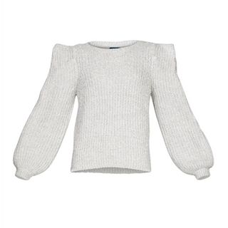 Scoop + Soft Tinsel Sweater With Shoulder Detail